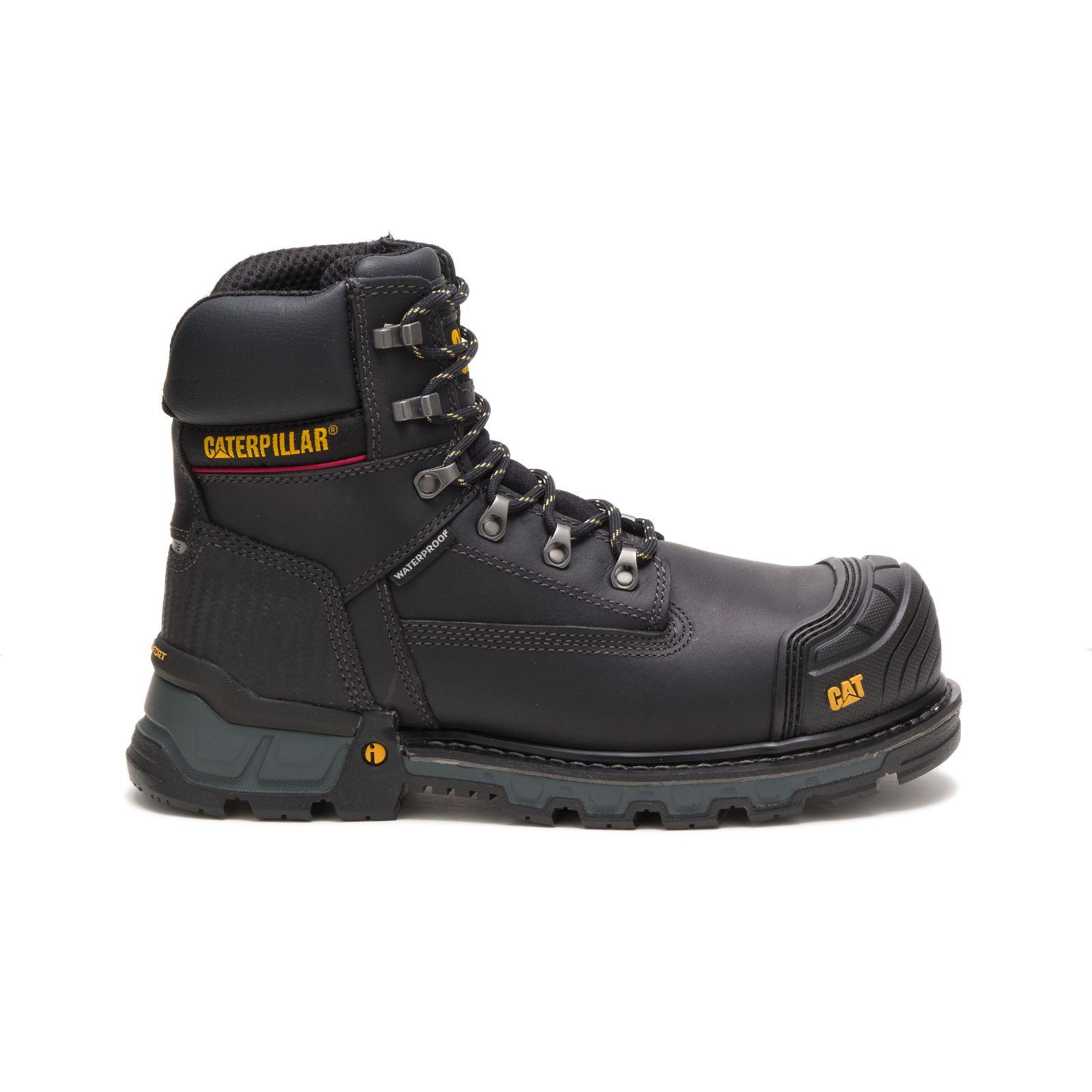 Caterpillar Men's Excavator Xl 6" Waterproof Composite Toe Work Boots Black CAT-62931